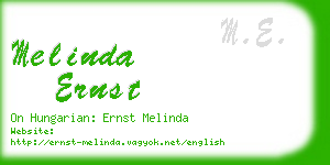 melinda ernst business card